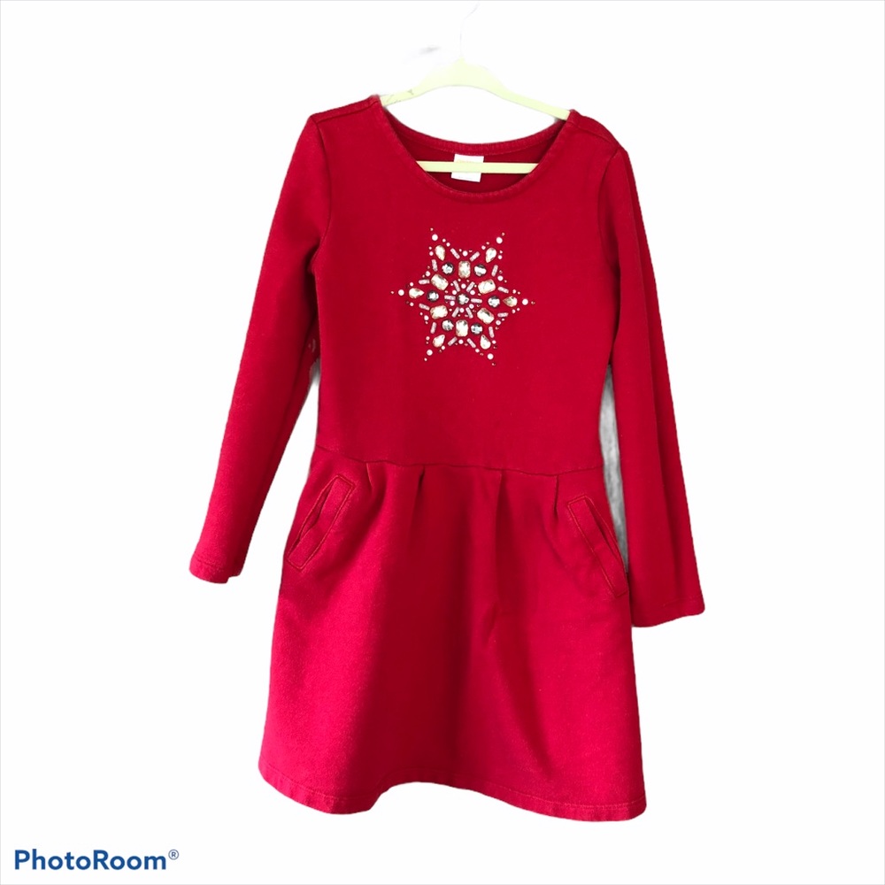 Gymboree Christmas Dress SZ 7 Long Sleeves